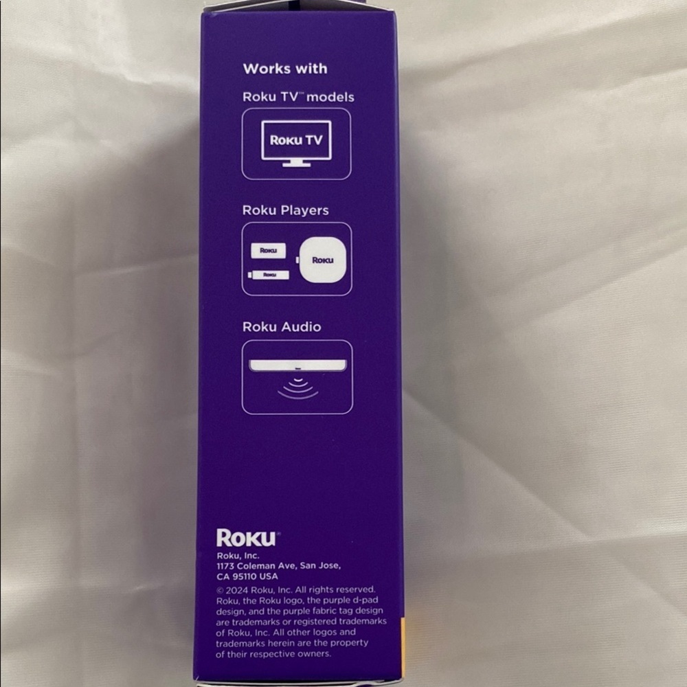 Roku Black and Purple Controller with Rechargeable Battery - Picture 3 of 5
